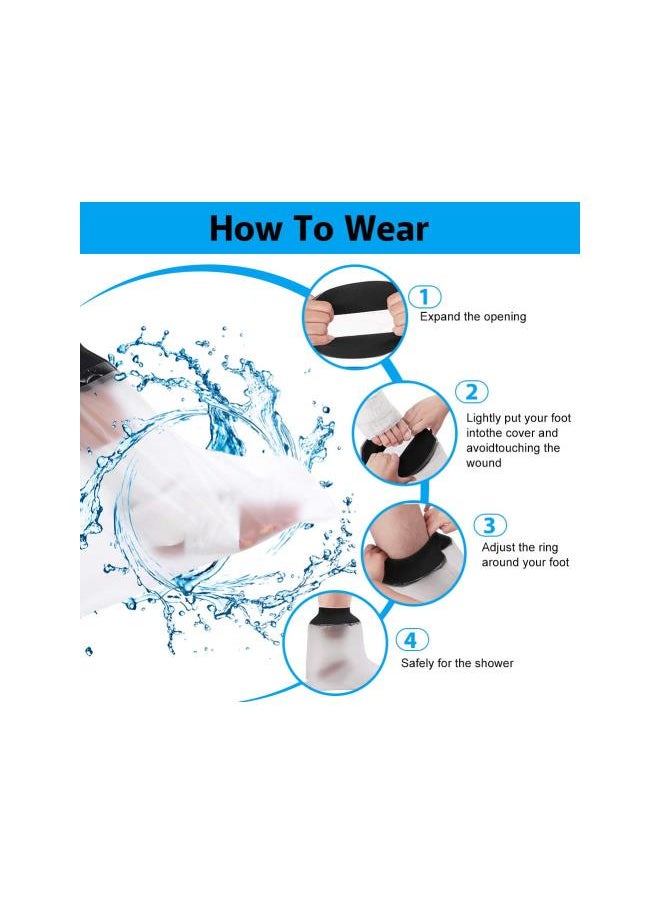 WYBOT - Adult Foot Shower Protector Leg Cast Cover TPU Waterproof Shower Bandage for Bath Watertight Protection to Broken Foot Reusable - Image 1