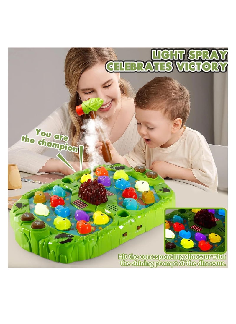 UKR - UKR Whack A Mole Game Toy | Dinosaur Volcano Theme | 4 Game Modes, 122 Levels, 7 Speeds | Interactive Pounding Hammer Arcade Toy for Kids Ages 3-6 | Fun & Educational Coordination Toy for Toddlers | Active Play Toy for Children - Image 1
