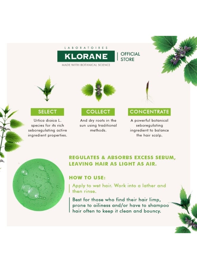 Klorane Nettle Shampoo Oil Control (400ml) - Image 5