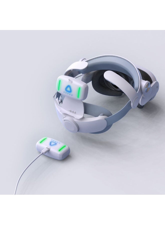 VR Headset Dual Power Bank for Meta Quest 3/3S, 10000mAh Battery, Portable with 3-Color Cool Lights, Scientific Sponge Pressure Relief for Enhanced Comfort, Magnetic Mount & Self-Lock Charging Dock - Image 1