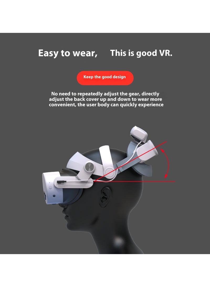 VR Headset Dual Power Bank for Meta Quest 3/3S, 10000mAh Battery, Portable with 3-Color Cool Lights, Scientific Sponge Pressure Relief for Enhanced Comfort, Magnetic Mount & Self-Lock Charging Dock - Image 3