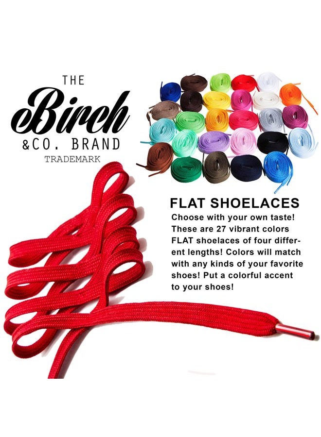 Birch Shoelaces in 27 Colors Flat 5/16" Shoe Laces in 4 Different Lengths (45.5" (115cm), Mint Blue), Mint Blue, 45.5"(115cm) L - Image 4