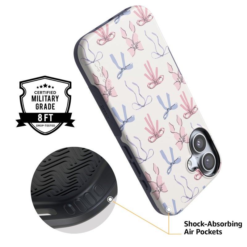 Casely iPhone 17 Case | Coquette Girlie | Pastel Bows | Bold Protective Design | Compatible with MagSafe - Image 4