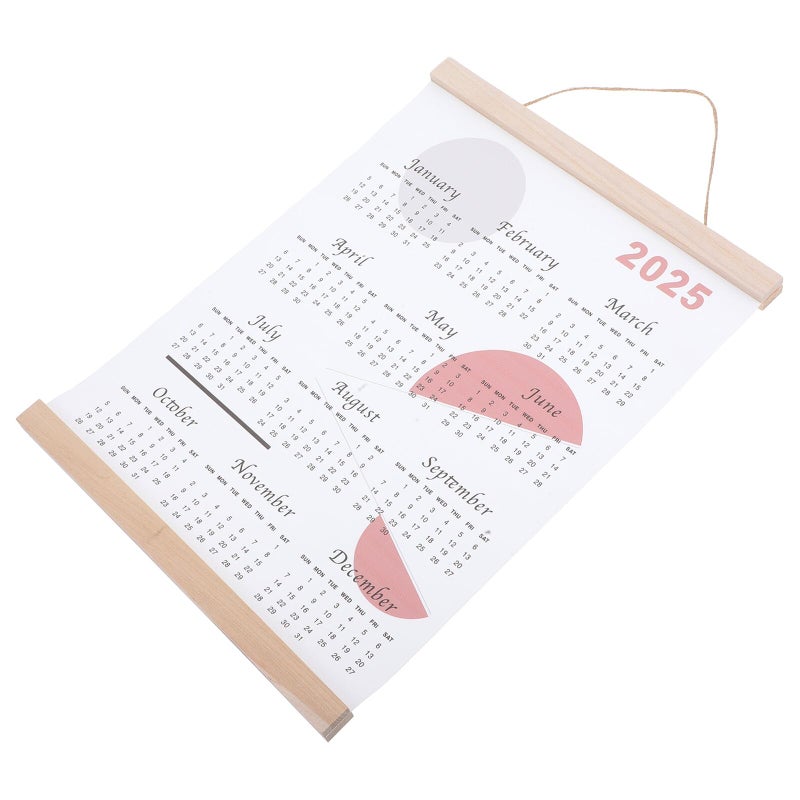 Geometric Semi Circle Design Wall Calendar 2025 Monthly Oilcloth Planner Hanging Memo Board Home Office Organizer - Image 2