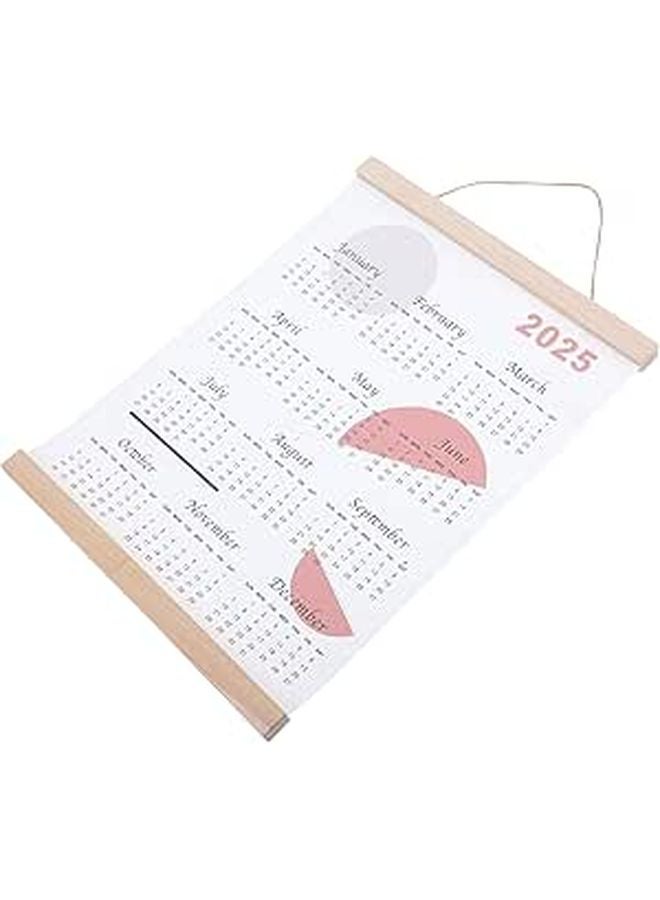 Geometric Semi Circle Design Wall Calendar 2025 Monthly Oilcloth Planner Hanging Memo Board Home Office Organizer - Image 1