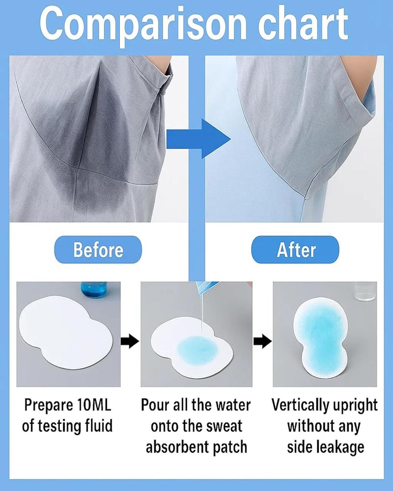 Vihaanta 100 PCS Armpit Sweat Pads, Underarm Sweat Pad for Women & Men, Highly Absorbent, Self-Adhesive, Prevents Stains and Odor, Suitable for All Garments, Discreet and Comfortable Design - Image 3
