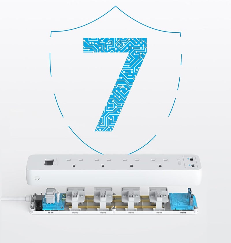 Anker 322 USB Power Strip B2B - SA/KW/AE/SG/MY/HK White Iteration 1 - Image 5