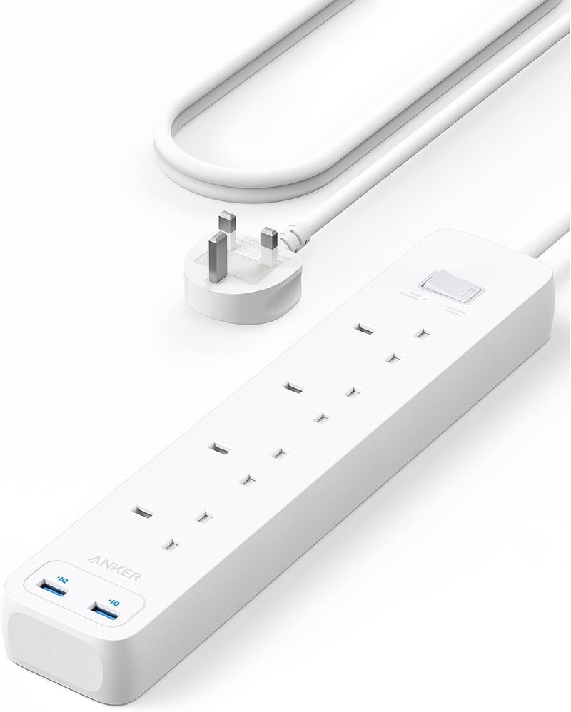 Anker 322 USB Power Strip B2B - SA/KW/AE/SG/MY/HK White Iteration 1 - Image 1