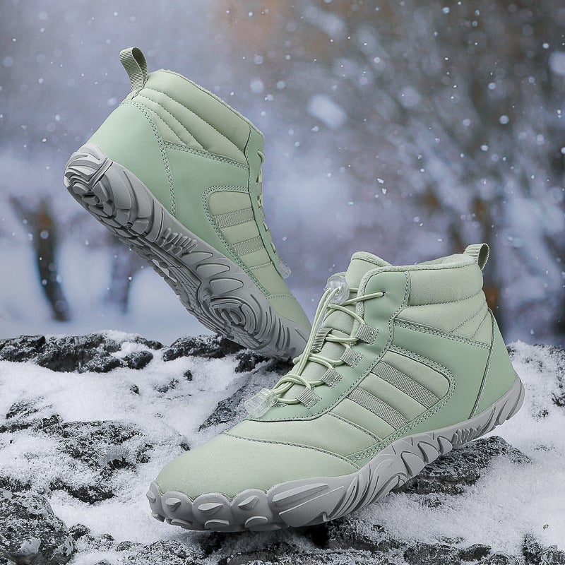 Outdoor Five-finger Snow Boots Couple Men's Cross-border Autumn and Winter Men's and Women's Waterproof Pearl Cotton fleece-lined Thickened Mountaineering Cotton Boots - Image 4