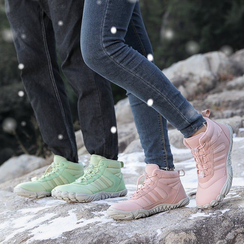 Outdoor Five-finger Snow Boots Couple Men's Cross-border Autumn and Winter Men's and Women's Waterproof Pearl Cotton fleece-lined Thickened Mountaineering Cotton Boots - Image 2