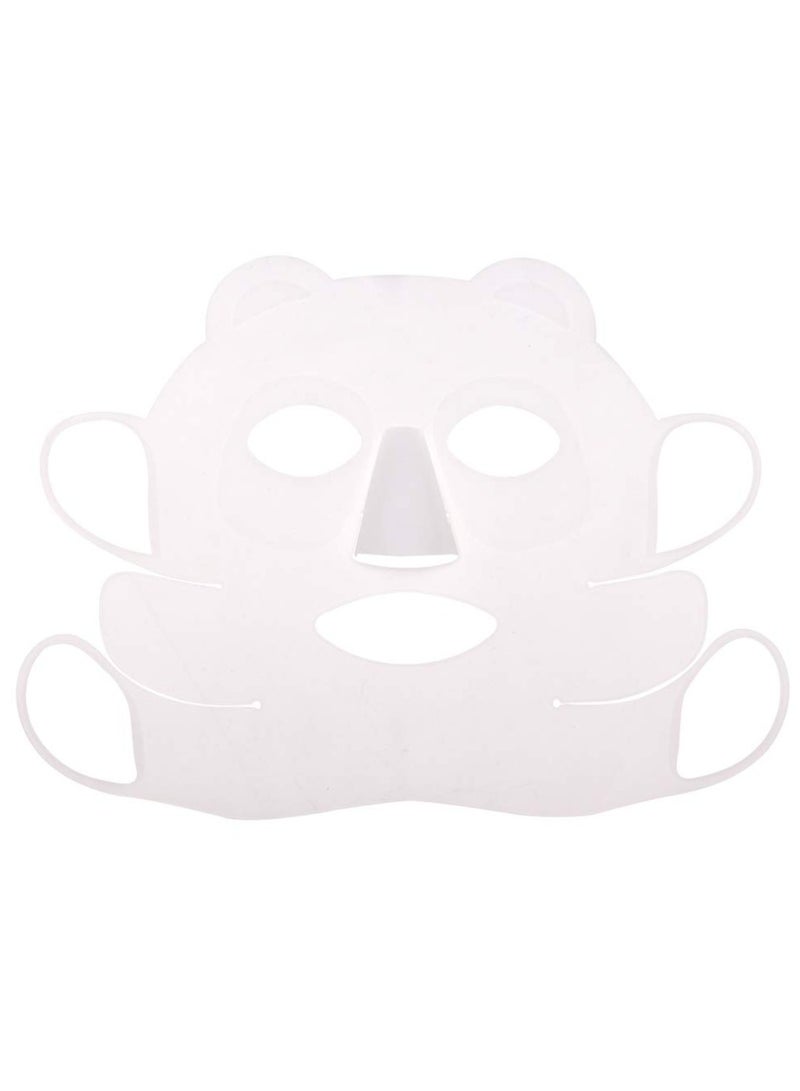 SYOSI Silicone Face Mask, Reusable Ear-Hook Silicone Facial Mask Beauty Face Moisturizing Mask Cover Prevent Serum Evaporation Beauty Tool for Sheet Mask Cover  - Image 1