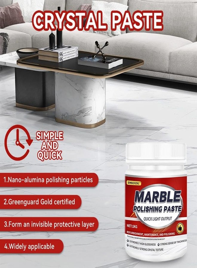 Bmkousg Granite Polishing Paste, Marble Cleaner Countertop, Quartz Polish, Granite Polishing Kit | Marble Cleaner and Polish - Enhances Shine & Maintenance, Safe for Stone Surfaces, 2.2LB (1 - PCS) - Image 3