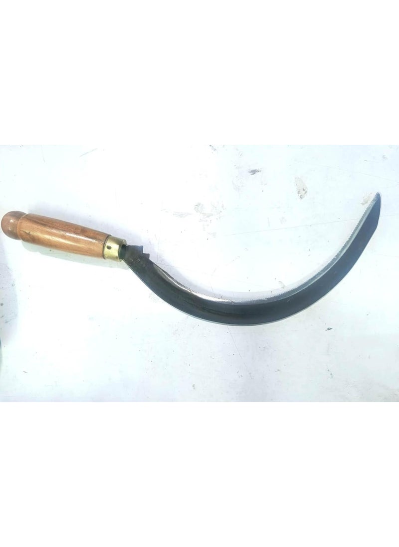TMC TMC Hook Curved SawKhurpi with Wooden Handle Traditional Handsaw Light Weight for Grass HandPowered Tool Gardening and Agriculture Tool  - Image 2