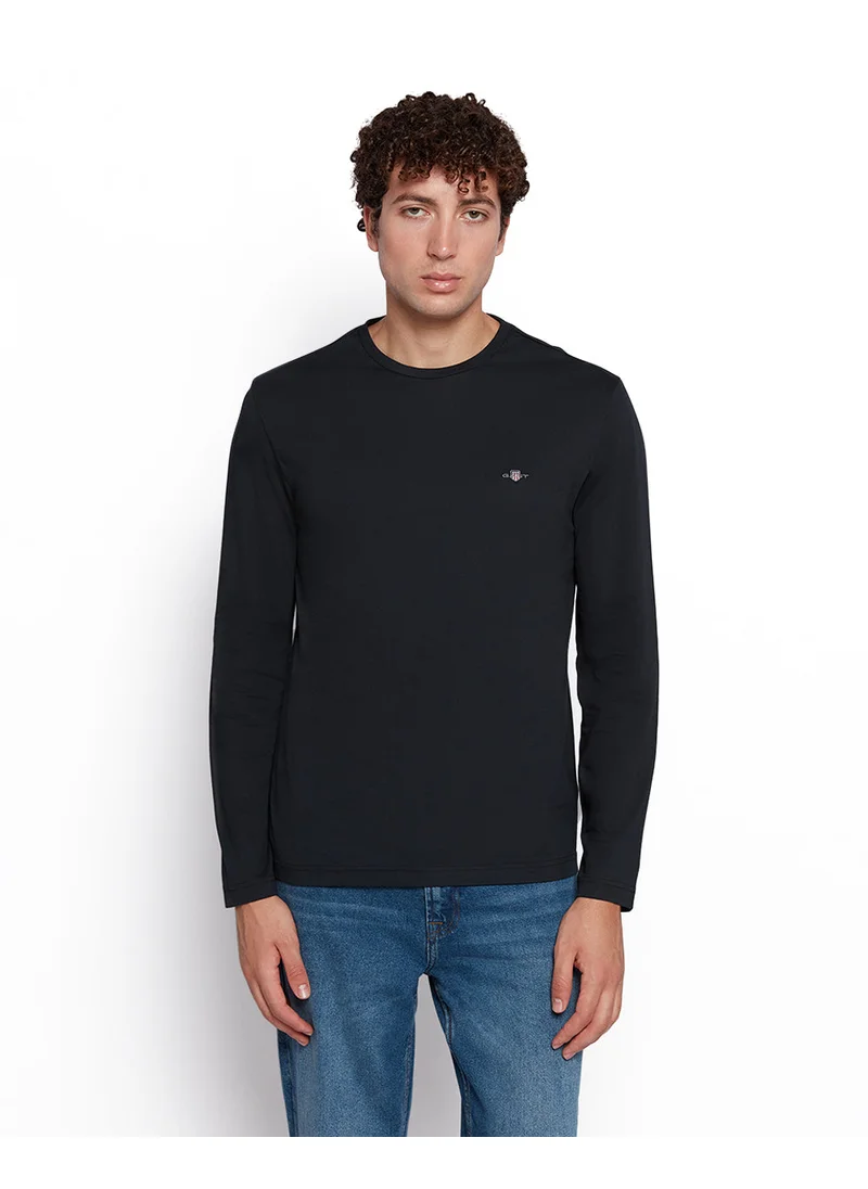 GANT Gant Men’S Long Sleeve Cotton T-Shirt With Shield Logo