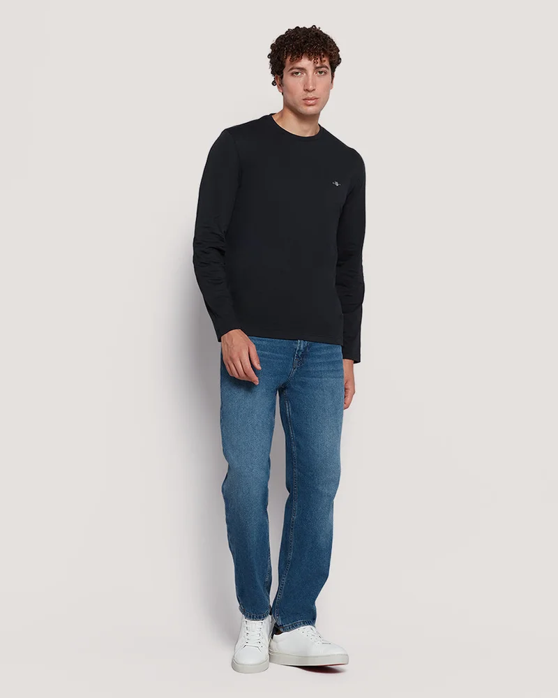 GANT Gant Men’S Long Sleeve Cotton T-Shirt With Shield Logo