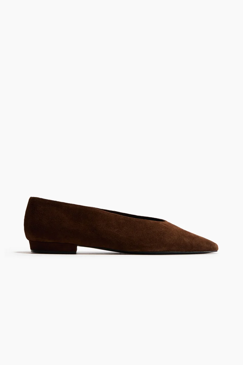 H&M Leather ballet pumps