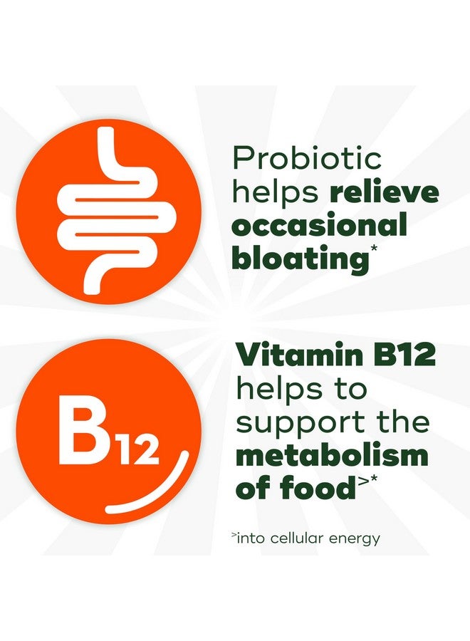 Align أليغن بروبيوتيك، تخفيف الانتفاخ + هضم الطعام، بروبيوتيك للنساء والرجال، بروبيوتيك يساعد في تهدئة الانتفاخ العرضي*، مع فيتامين ب12 للمساعدة في تحويل الطعام إلى طاقة خلوية*، 60 حبة جيلاتينية - Image 3