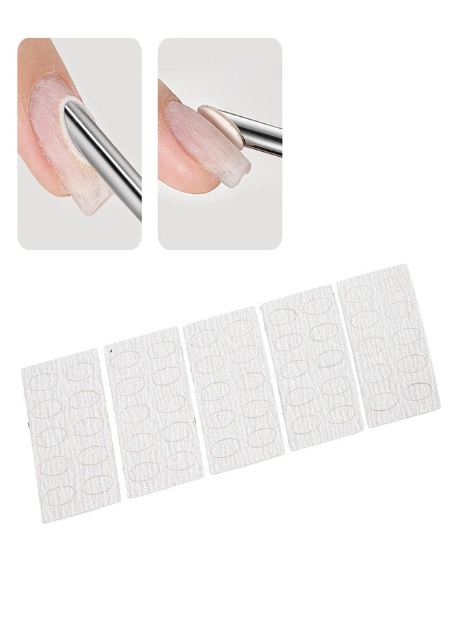 Uxsiya 50pcs 240 Grit Sand Paper, Self Adhesive Nail Cuticle Pusher Sandpaper, Disposable Nail Art Pre Polishing Tool - Image 2