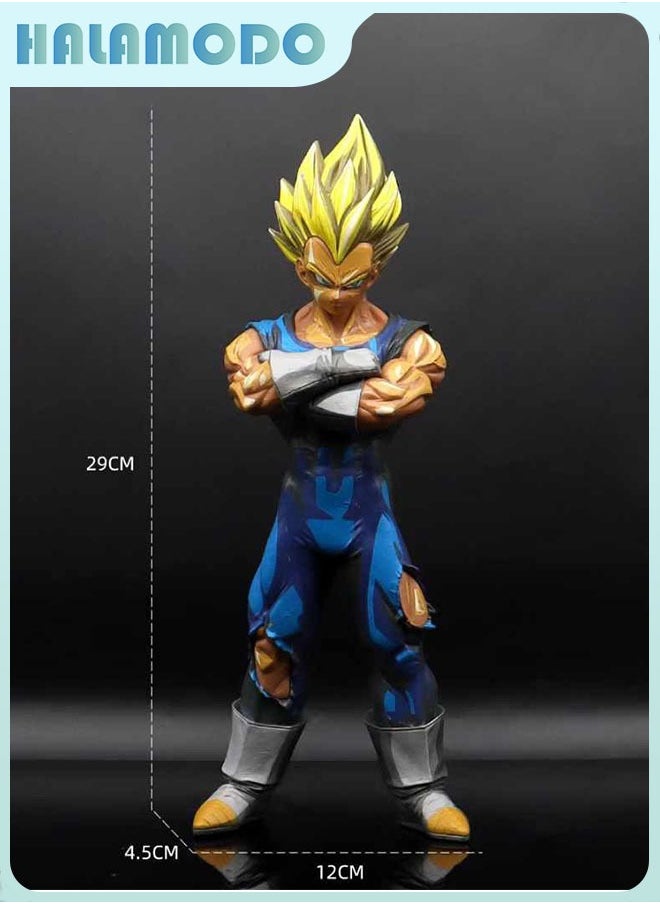 HALAMODO - Dragon Ball Super Saiyan Vegeta 29 cm Figure, Eye-catching Desktop and PC Case Decoration - Image 1