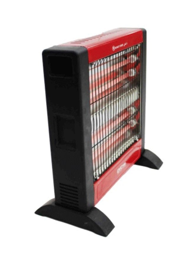 جي في سي برو مدفأة بأنابيب هالوجين بقدرة 1000 وات 800 W GVCHT-1209 أحمر وأسود - Image 4