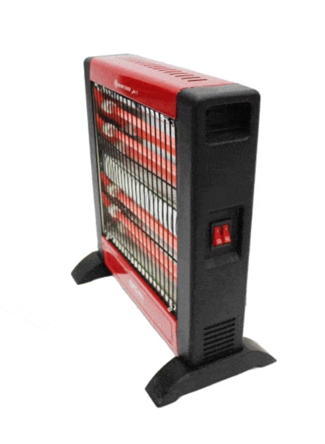 جي في سي برو مدفأة بأنابيب هالوجين بقدرة 1000 وات 800 W GVCHT-1209 أحمر وأسود - Image 3