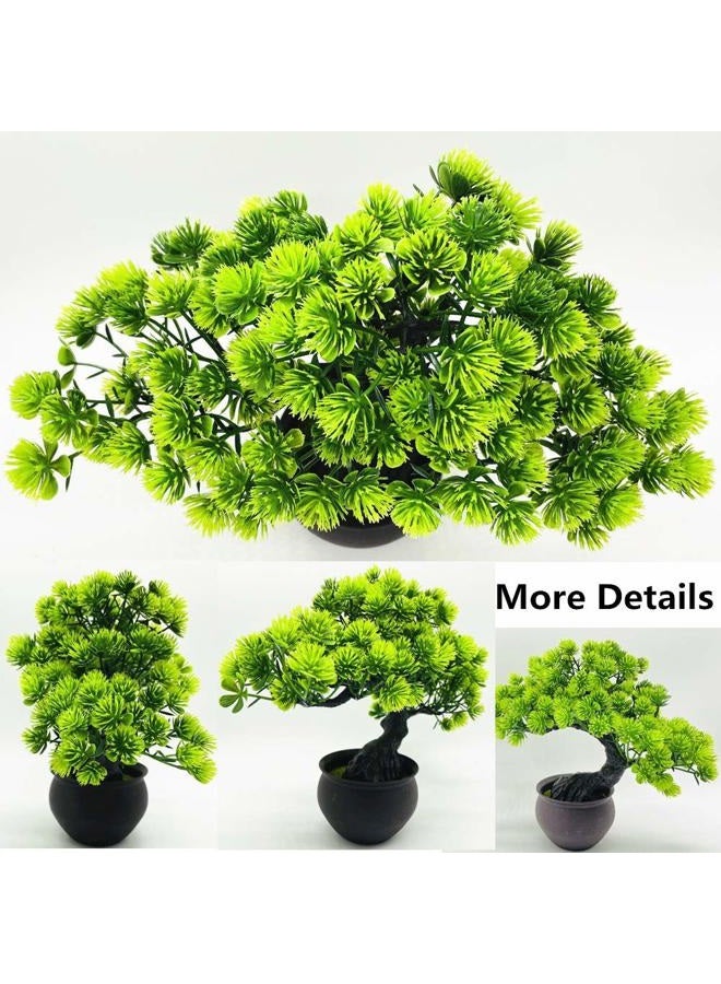 Fycooler Artificial Bonsai Tree Miniature Artificial Plants Potted Japanese Zen Tree 33 cm in Width Artificial House Plants Juniper Bonsai Fake Plant Greenery for Home Office Decor Desktop Display - Image 3