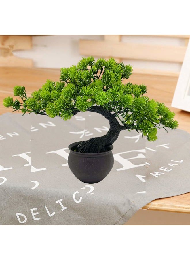 Fycooler Artificial Bonsai Tree Miniature Artificial Plants Potted Japanese Zen Tree 33 cm in Width Artificial House Plants Juniper Bonsai Fake Plant Greenery for Home Office Decor Desktop Display - Image 4