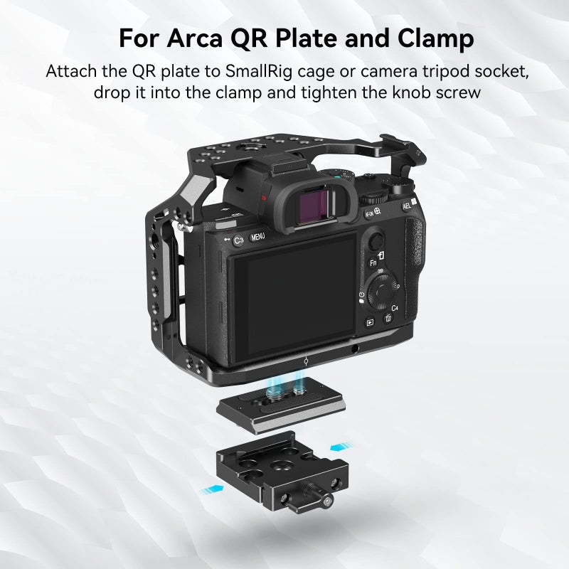 SMALLRIG DSLR and Mirrorless Quick Release Clamp and Plate for Arca Standard - Image 2