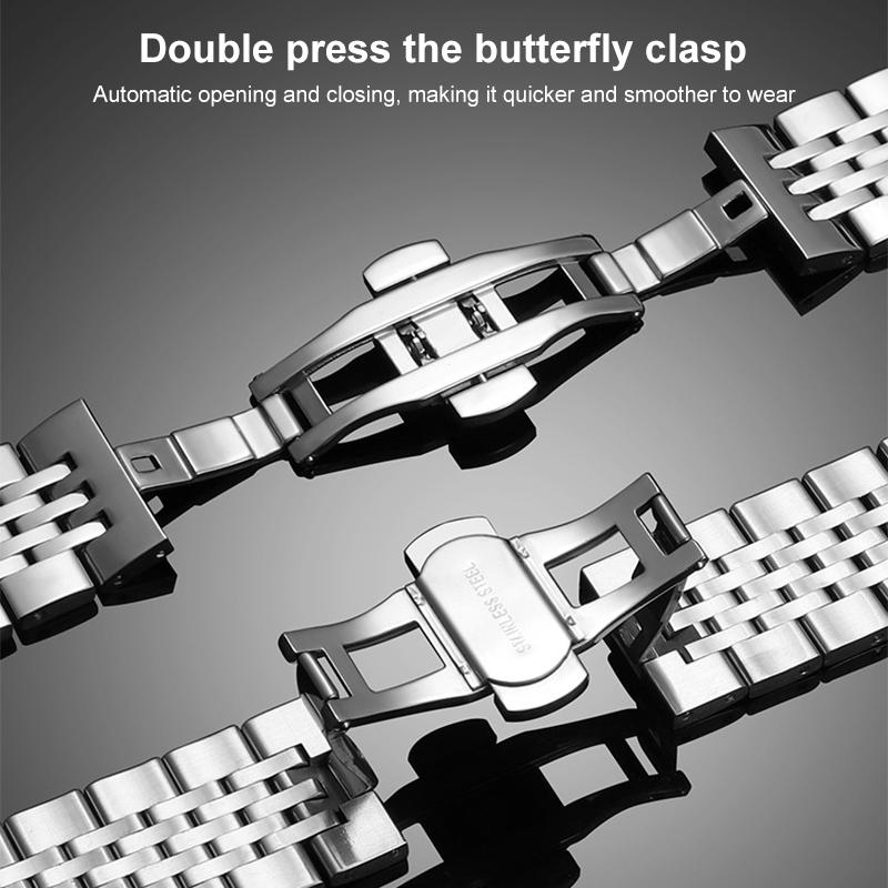 إيروريكس سوار ساعة سامسونج جالاكسي فيت 3 Sm-R390 من الفولاذ المقاوم للصدأ بسبع حبات (ذهبي) - Image 5