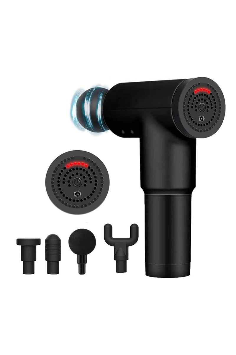 Phyzioline  Massage Gun,Body Massager,Deep Tissue Percussion Electric Muscle Massager, Portable Handheld Ultra-Quiet Brushless Motor, Relieves Muscle Tension, Including 4 Massage Heads - Image 1