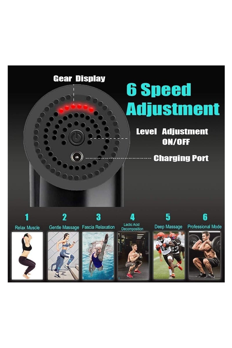 Phyzioline  Massage Gun,Body Massager,Deep Tissue Percussion Electric Muscle Massager, Portable Handheld Ultra-Quiet Brushless Motor, Relieves Muscle Tension, Including 4 Massage Heads - Image 4