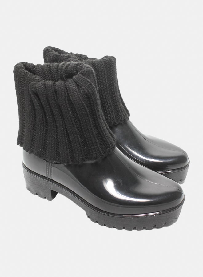 Glitter Women Half-Boots - Black - Image 1