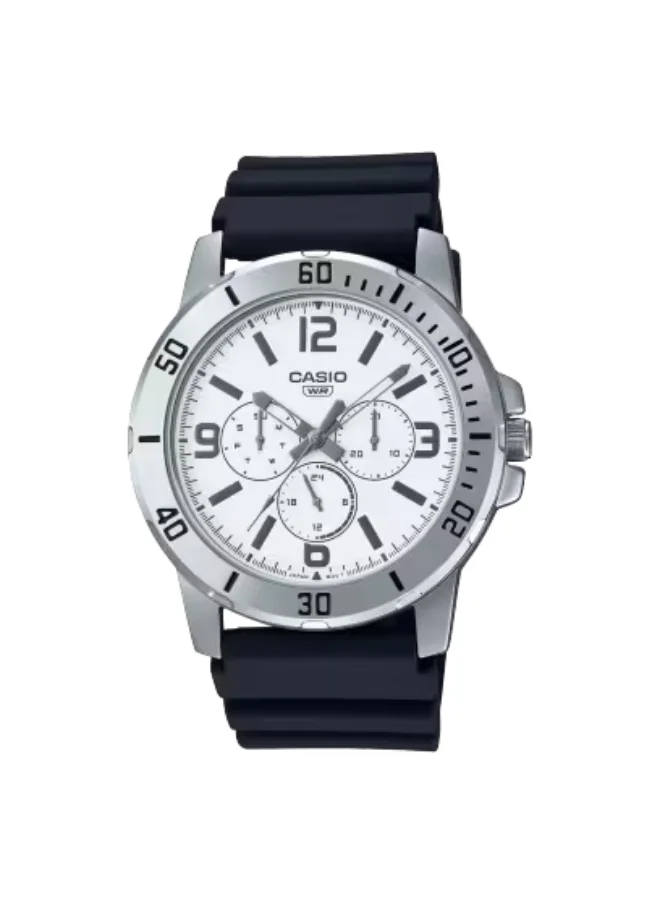 CASIO Men's Analog Display Watch With Black Resin Strap - MTP-VD300-7BUDF