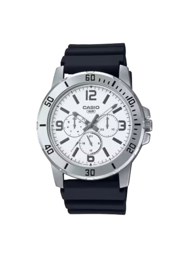 CASIO Resin Analog Watch MTP-VD300-7BUDF - 45 mm