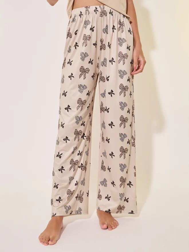 Take Two brown Round Neck T-Shirt and Pyjama Set for Women | Best Price UAE