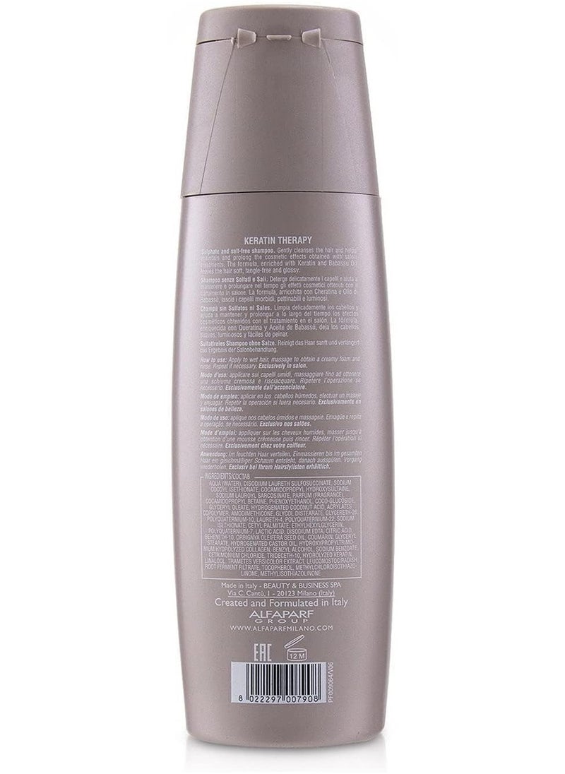 ALFAPARF MILANO Alfaparf Keratin therapy sulfate-free shampoo with keratin and collagen for all hair types 250ml  - Image 2