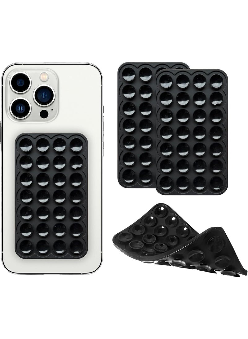 general 2 Pack Silicone Double-Sided Suction Cup Phone Case Detachable Mount, Sticky Phone Grip Hands-Free Accessories for Selfies & Videos, Trending TikTok Items for iPhone & Android, Black - Image 1