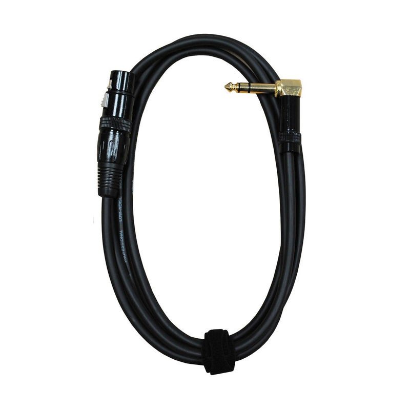 AUDIO 2000'S Audio 2000s E20106 1/4" TRS Right Angle to XLR Female 6 Feet Cable - Image 1