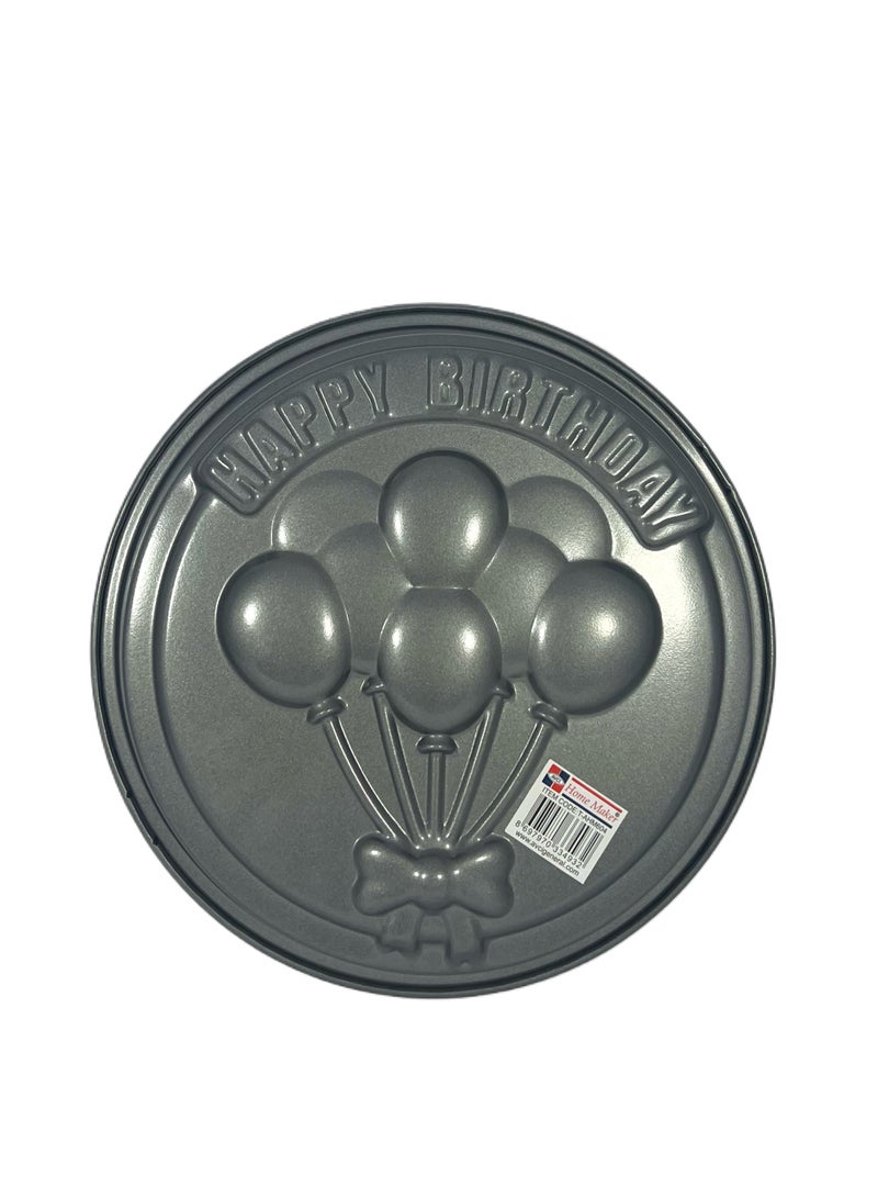 Homemaker Non-Stick Happy Birthday Round Cake Pan 22.4Cm X 5.1Cm - Black  - Image 3