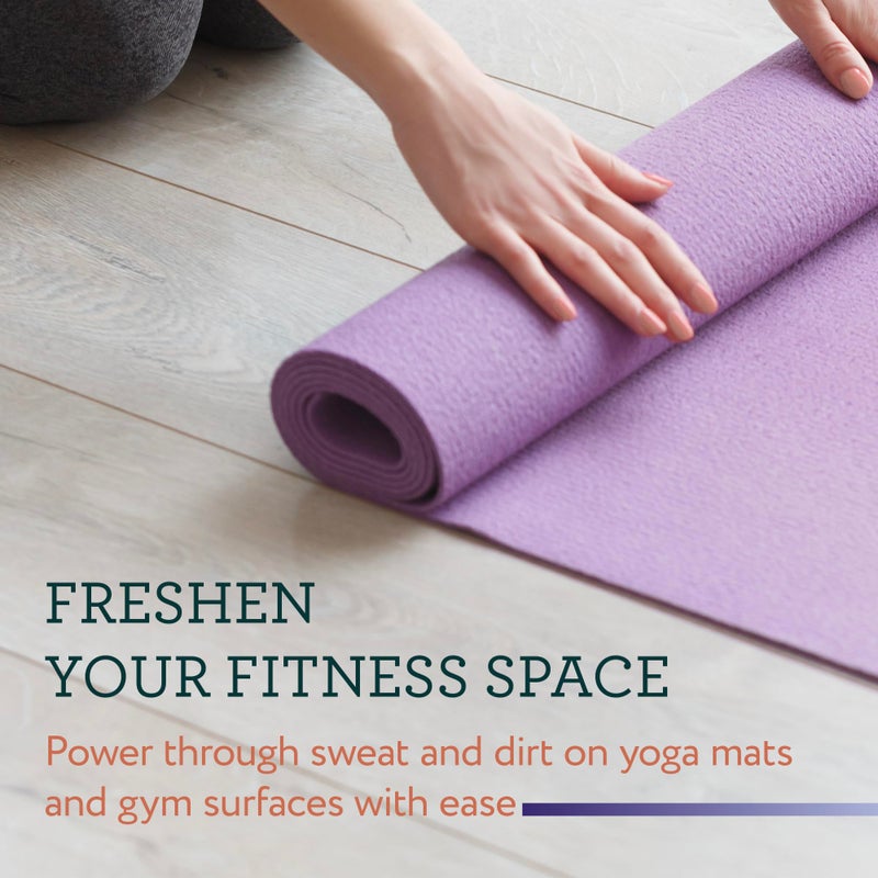 IMPRESA Yoga Mat Cleaner Wipes - Heavy Duty Cleaning for Exercise Equipment - Wipes for Yoga Mats - Lavender Essential Oil Freshening - 150 Count, 9 x 9 in, Lavender - Image 2