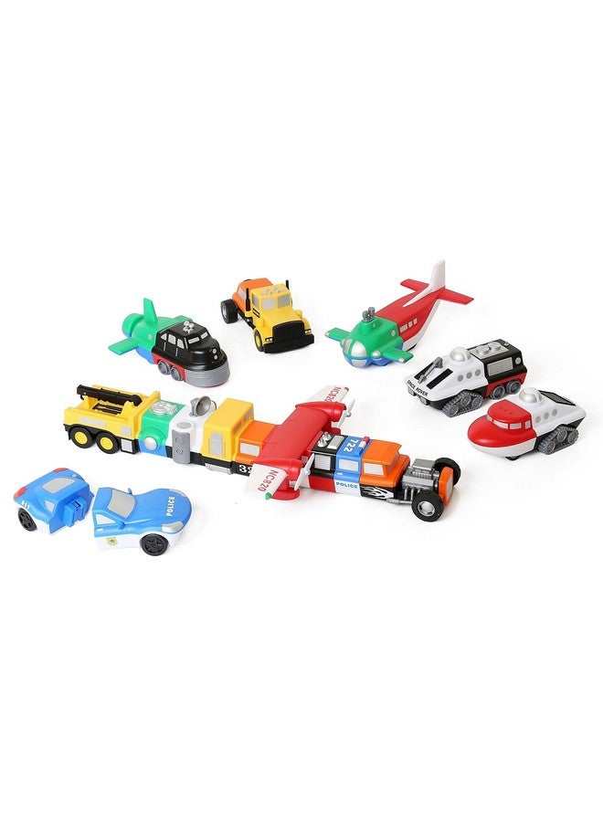 POPULAR PLAYTHINGS Mix or Match Vehicles Green, Magnetic Toy Play Set, 21 Pieces - Image 2