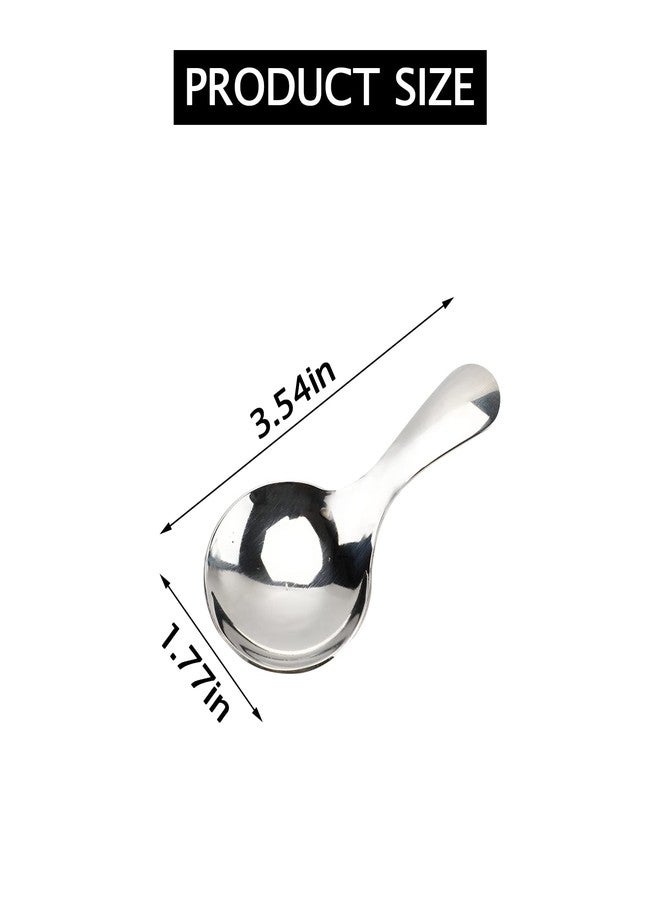 EWUHRY 6-Piece Small Stainless Steel Spice Spoons - Canister Scoops for Condiments, Honey, Coffee, Tea, Salt, Jam, Mustard & Ice Cream - Image 2