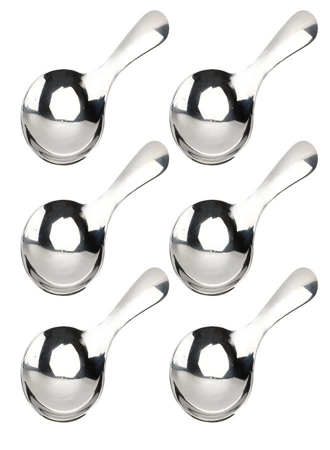 EWUHRY 6-Piece Small Stainless Steel Spice Spoons - Canister Scoops for Condiments, Honey, Coffee, Tea, Salt, Jam, Mustard & Ice Cream - Image 1