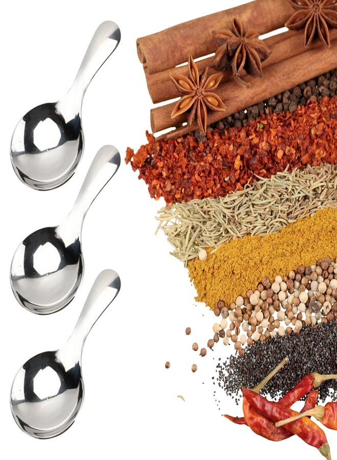 EWUHRY 6-Piece Small Stainless Steel Spice Spoons - Canister Scoops for Condiments, Honey, Coffee, Tea, Salt, Jam, Mustard & Ice Cream - Image 5