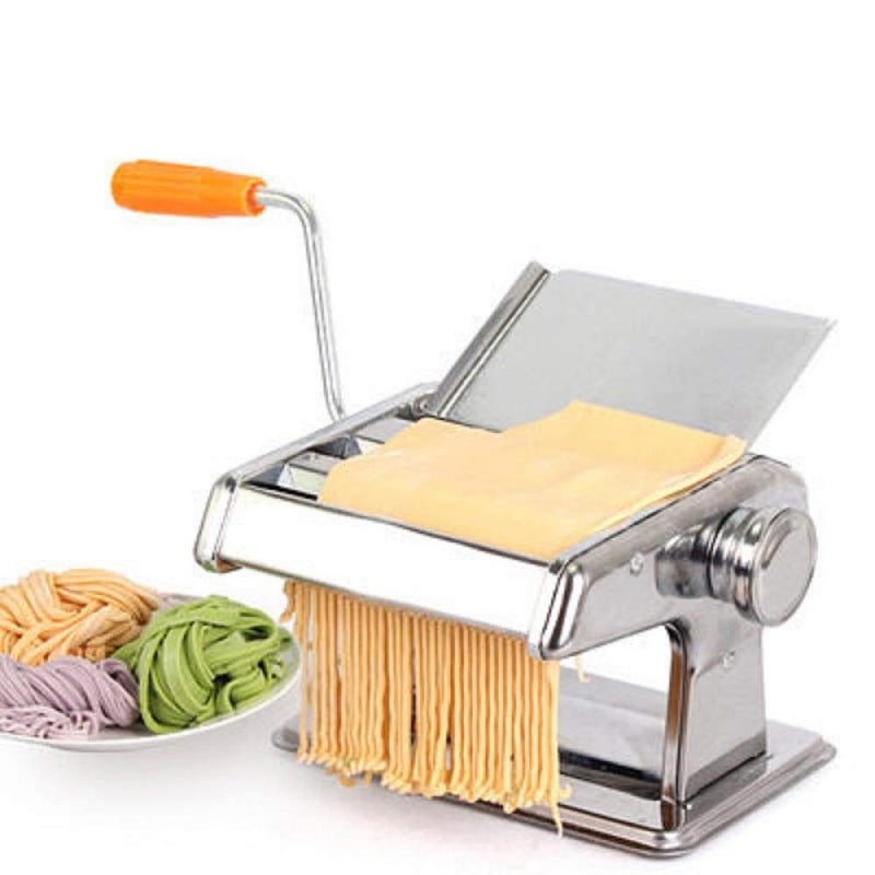 qiuqiu Manual Noodle Making Machine, Stainless Steel Noodle Machine, Small Household Noodle Machine, Multi-function Noodle Pressing Machine, Rolling Machine Dumpling Wonton Wrapper Machine - Image 1