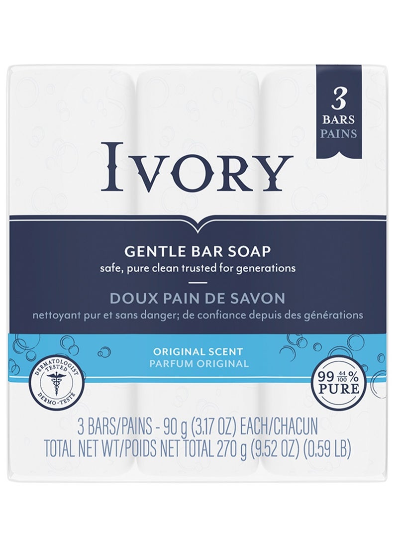 Ivory Original Bath Bar, Blue , 3ct - Image 1