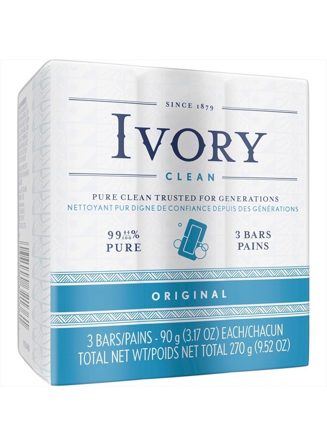 Ivory Original Bath Bar, Blue , 3ct - Image 2