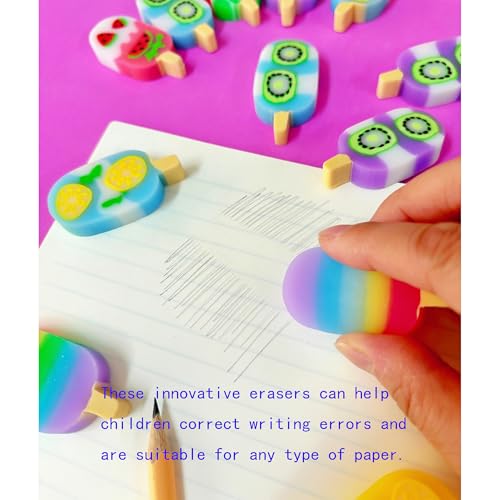 Jsehchya 24PCS Cute Fun ice Cream Erasers for Kids Bulk,Back to School Party Gifts (Ice-Cream, Big) - Image 4