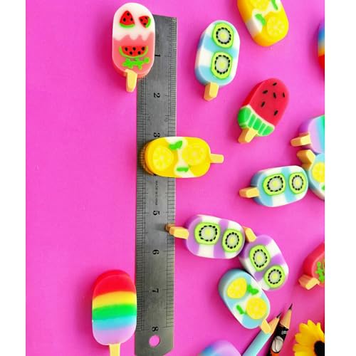 Jsehchya 24PCS Cute Fun ice Cream Erasers for Kids Bulk,Back to School Party Gifts (Ice-Cream, Big) - Image 2