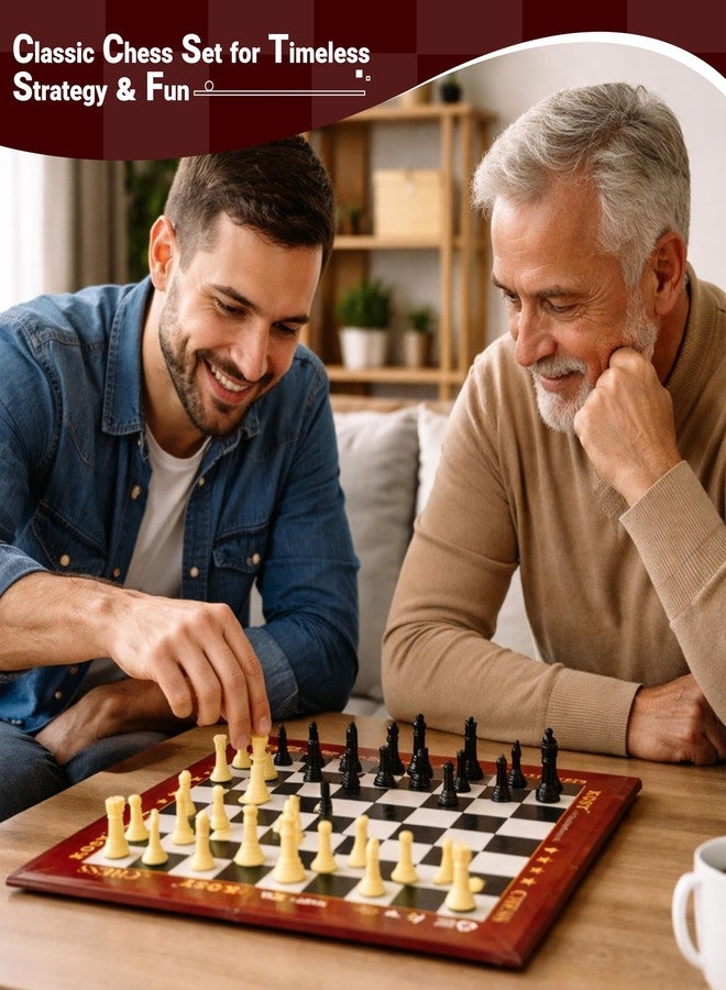 KOSY لعبة شطرنج ورقية محمولة قابلة للطي من KOSY، مناسبة للأطفال والكبار، مقاس كبير 34×31 سم، خفيفة الوزن، مثالية للسفر، مع قطع اللعب، مناسبة للمدارس، للتدريب غير الرسمي، وليلة ألعاب عائلية ممتعة. - Image 2